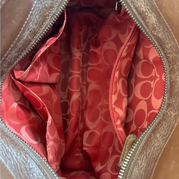 Vintage Coach Hamilton Cognac Glovetanned Leather Satchel shoulder bag - Picture 6 of 12